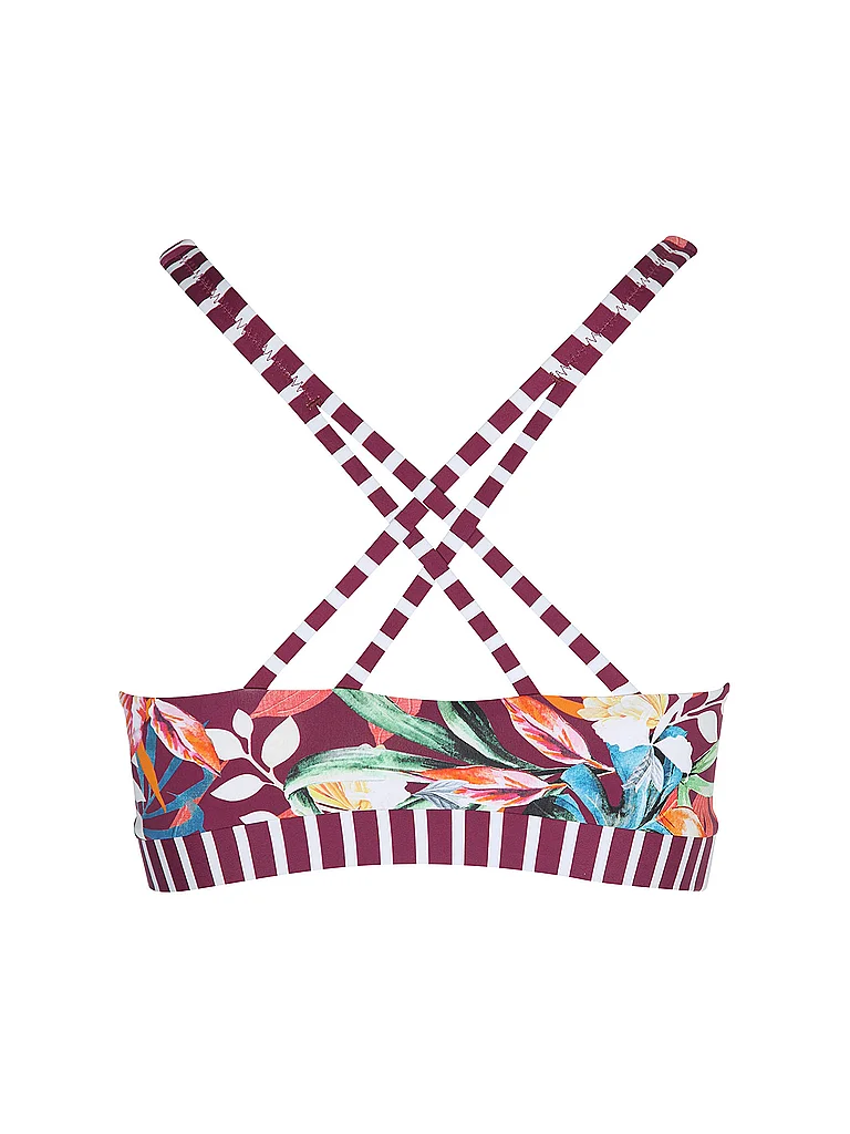 Venice Beach Bustier Bikini Top Dark Red 34 6